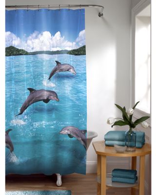Photoreal Dolphin Shower Curtain